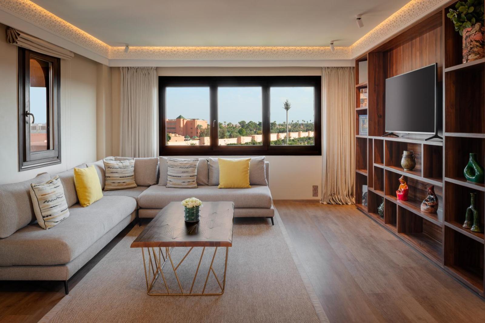 이베르나지 호텔 앤드 스파 마라케시 외부 사진 A living room at the hotel